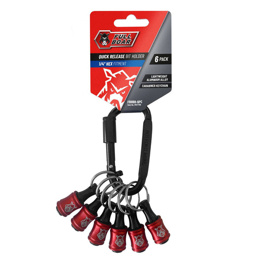 Full Boar Quick Release Bit Holder - 6 Piece - 40 x 210 x 80mm