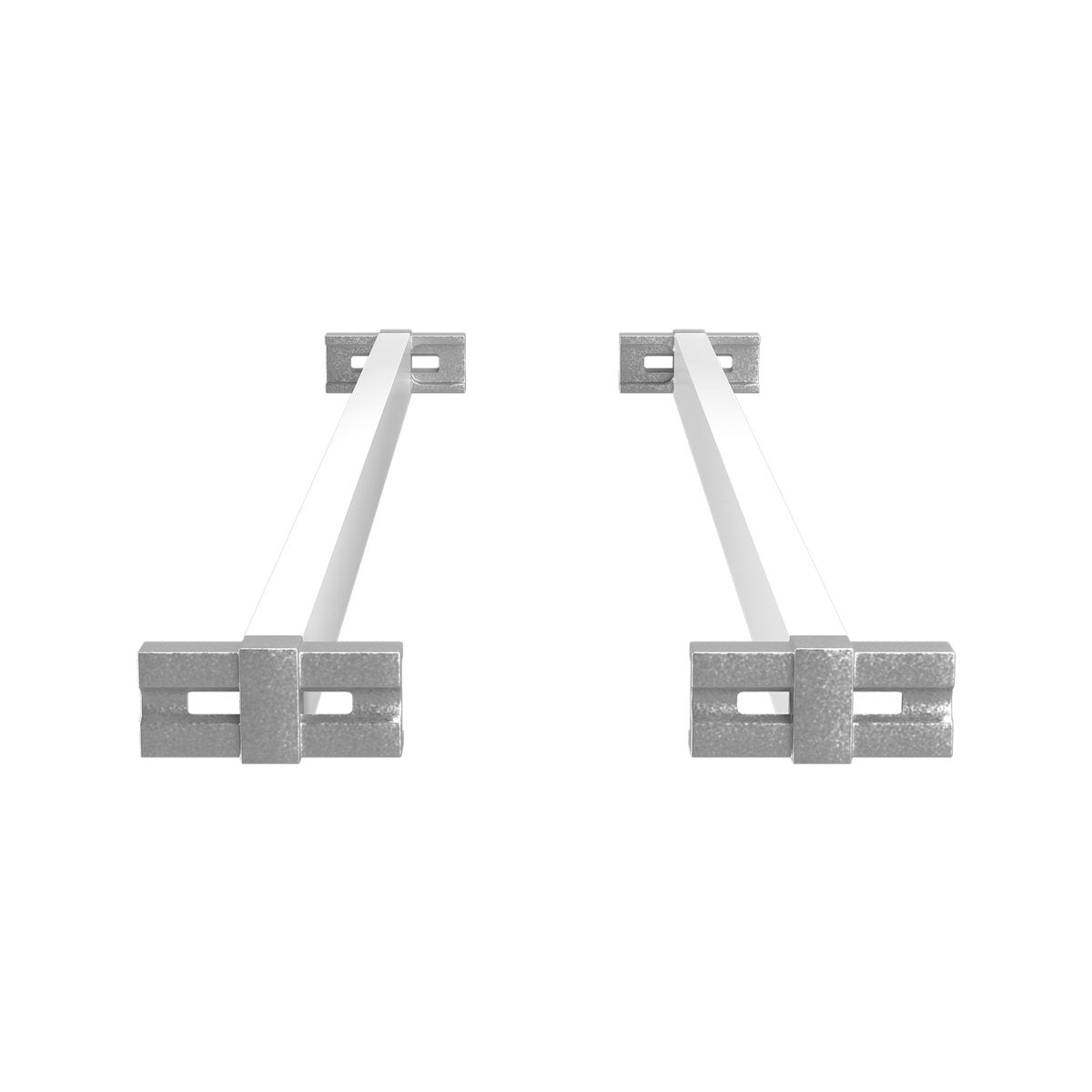 Flexi Storage 435mm White Basket Frame Cross Bars Stackable 2 Pack