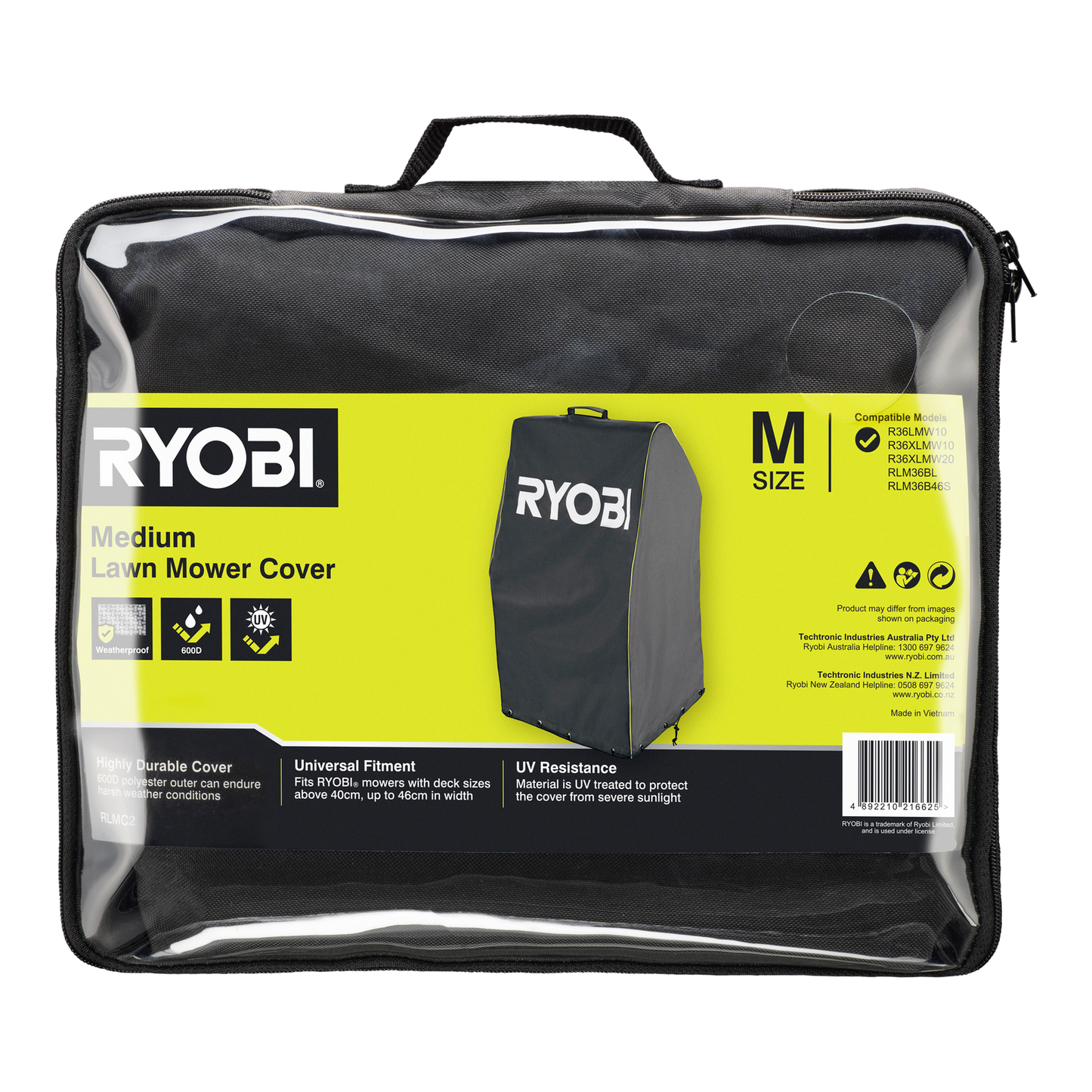 Ryobi Medium Lawn Mower Cover - 40-46cm