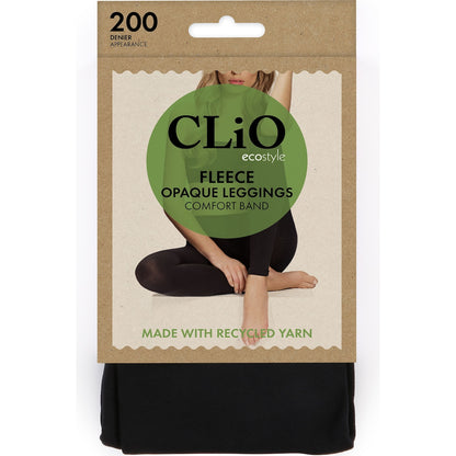 Clio Fleece Opaque Leggings 200 Denier Black Tall-extra Tall Each