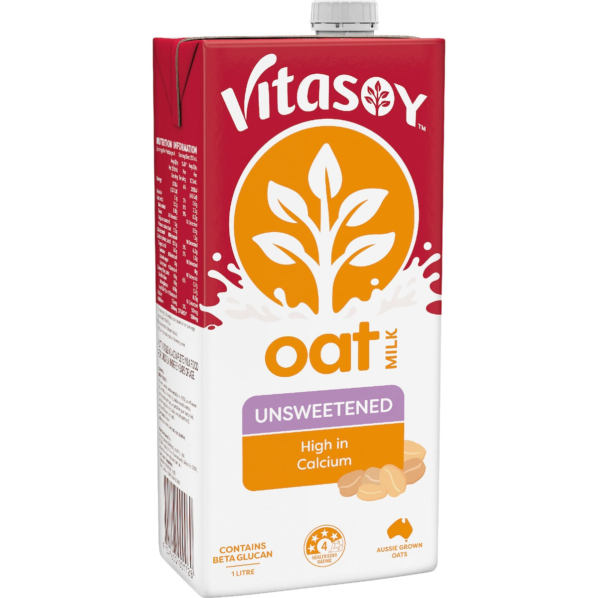 Vitasoy Unsweetened Oat Long Life Milk Uht 1l