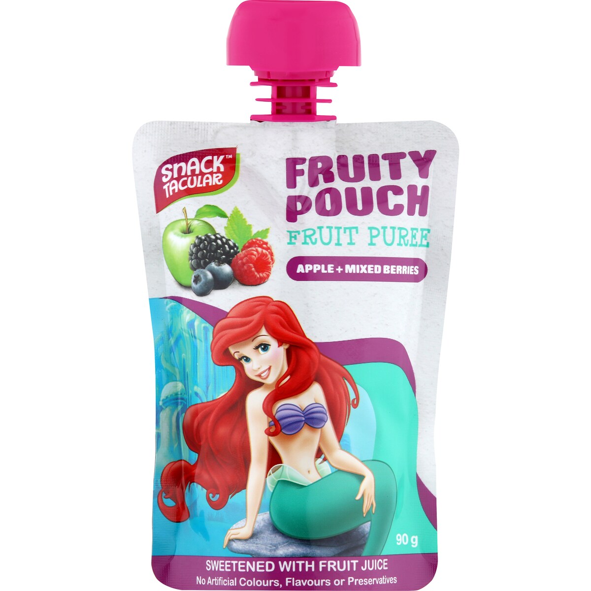 Snacktacular Fruit Pouch Apple & Mixed Berries Puree 90g x 5 pack