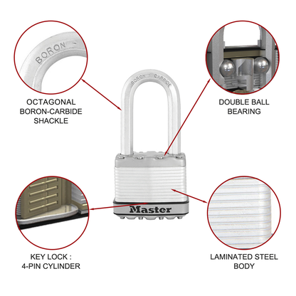 Master Lock Padlock - 51mm - 4 Pack