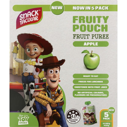 Snacktacular Fruity Pouch Puree Apple 90g x 5 pack