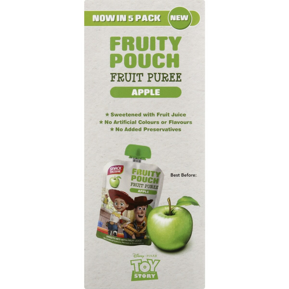 Snacktacular Fruity Pouch Puree Apple 90g x 5 pack