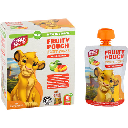 Snacktacular Fruit Pouch Apple & Mango Puree 90g X 5 Pack