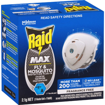 Raid Max Fly & Mosquito Protection Electric Plug-in Each