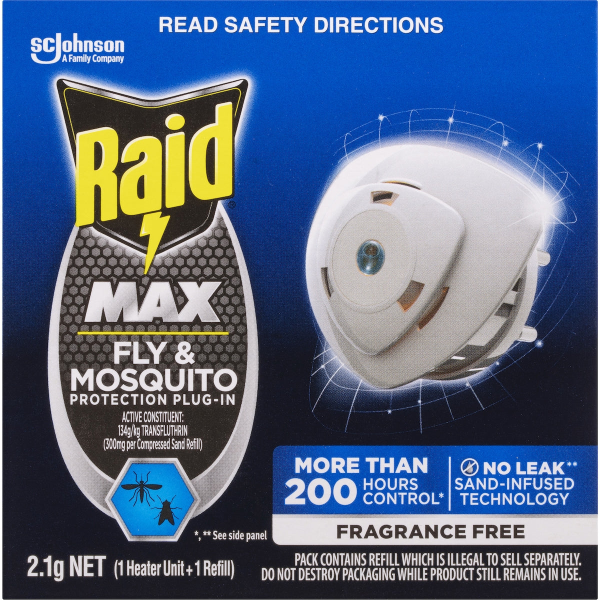Raid Max Fly & Mosquito Protection Electric Plug-in Each