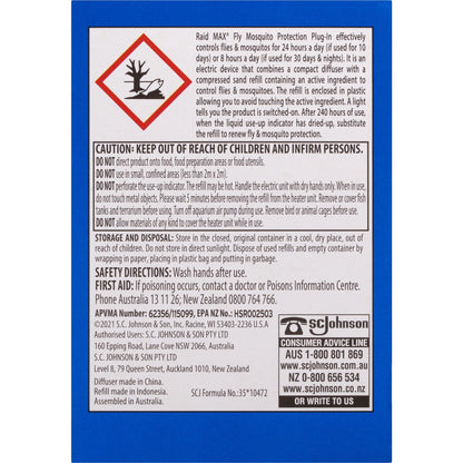 Raid Max Pest Fly & Mosquito Insect Protection Plug-in Each