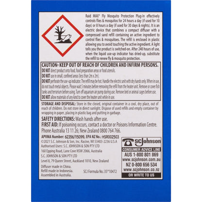 Raid Max Fly & Mosquito Protection Electric Plug-in Each