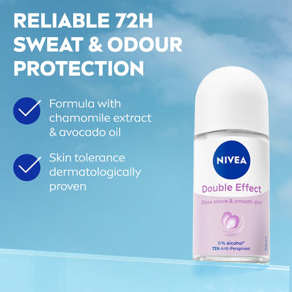 Nivea Double Effect Roll On Deodorant 50ml