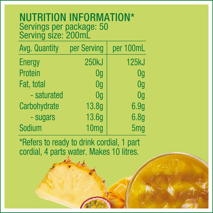 Golden Circle Cordials Pine Mango Passion Cordial 2l