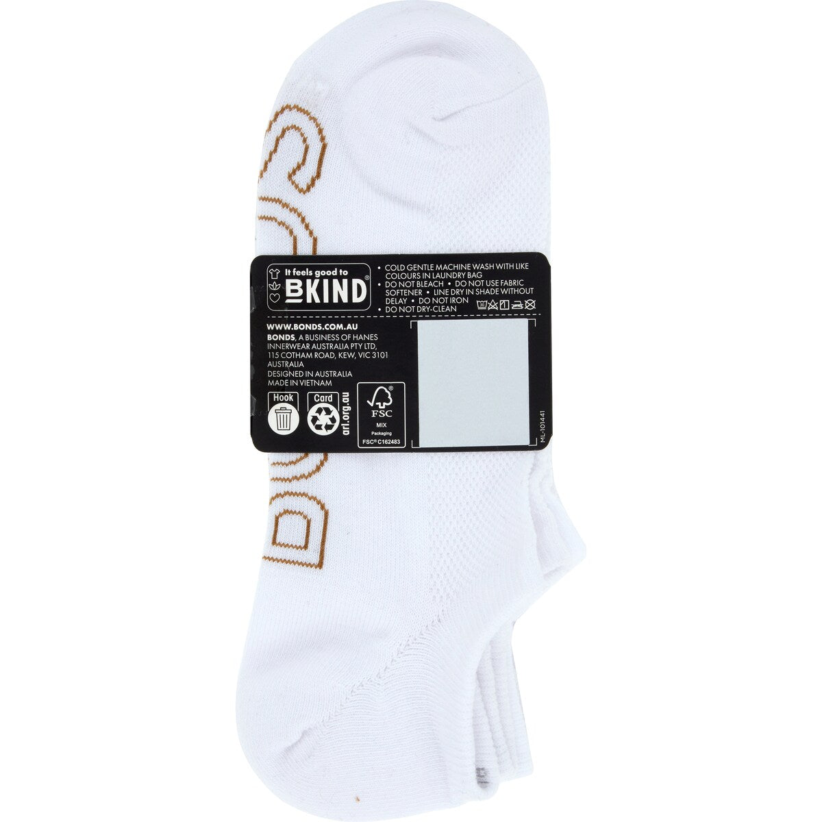 Bonds Lightweight No Show Mens Socks Size 6-10 4 Pack