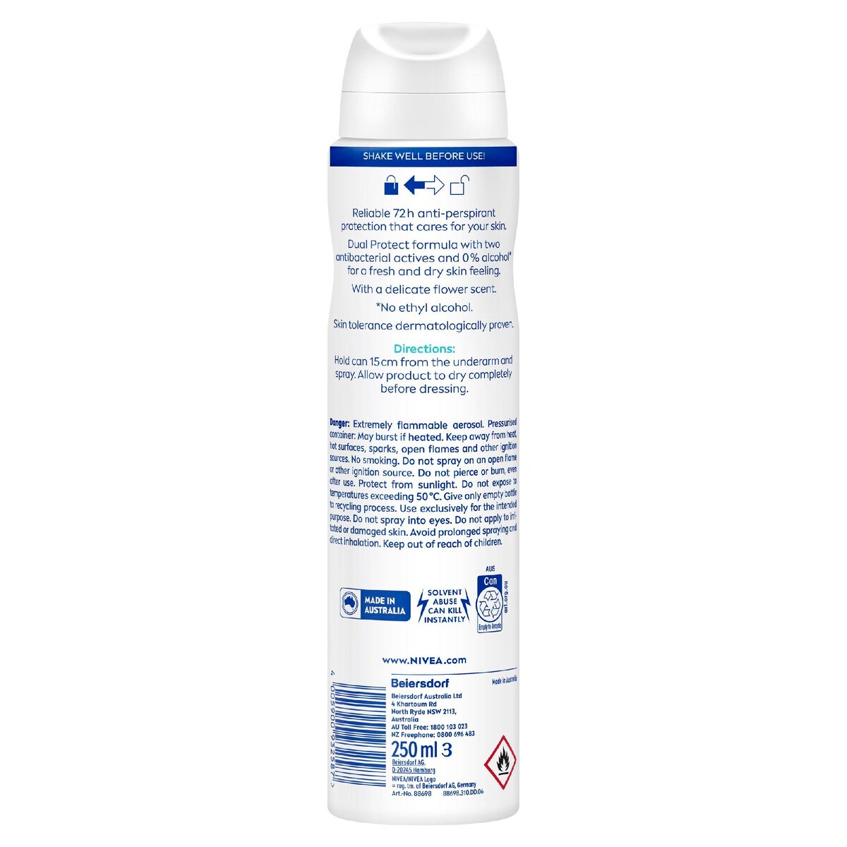 Nivea Intense Protection Deodorant Spray Fresh 250ml