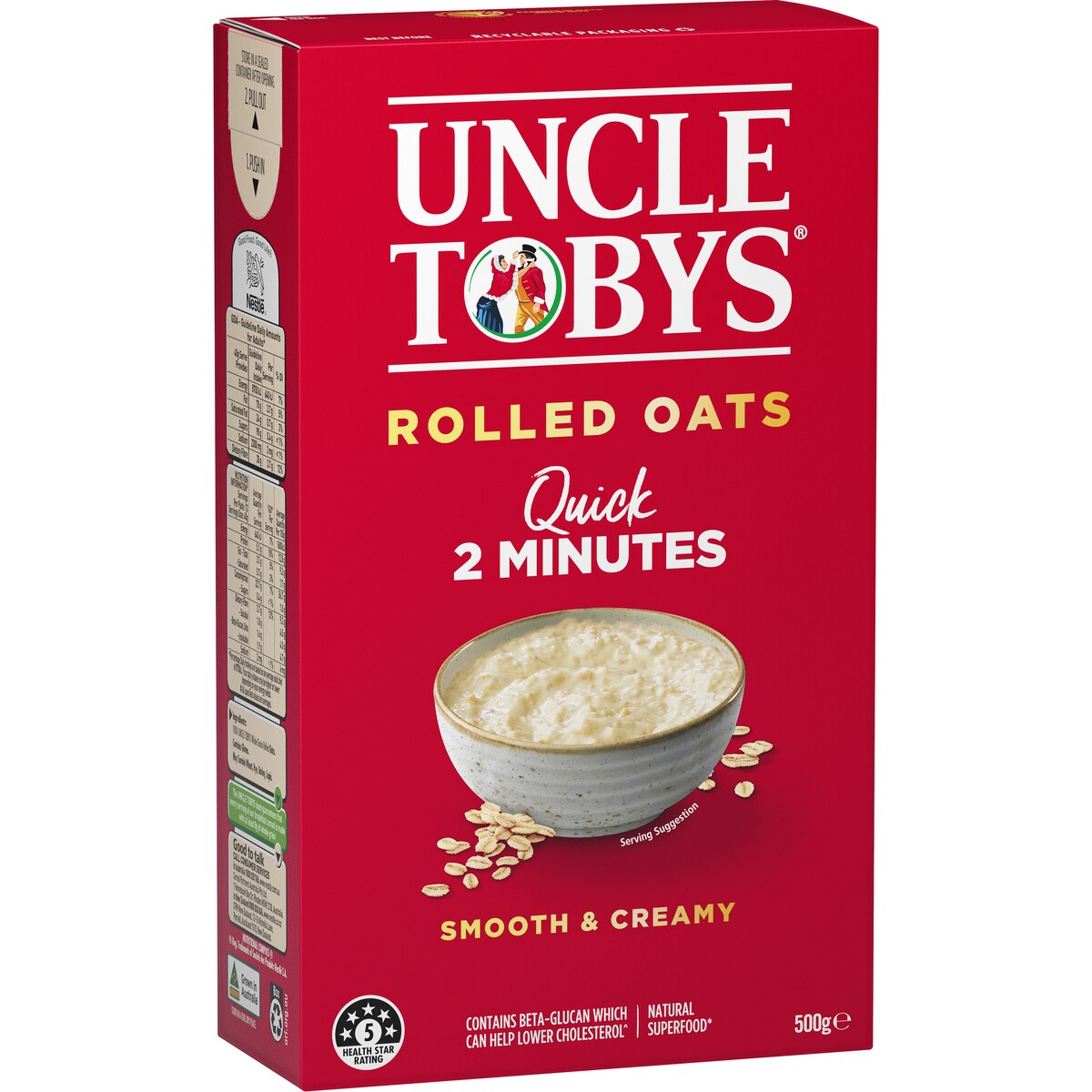 Uncle Tobys Oats Quick Oats Porridge Porridge 500g