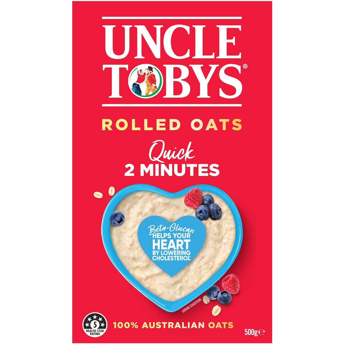 Uncle Tobys Rolled Oats Quick Porridge 500g