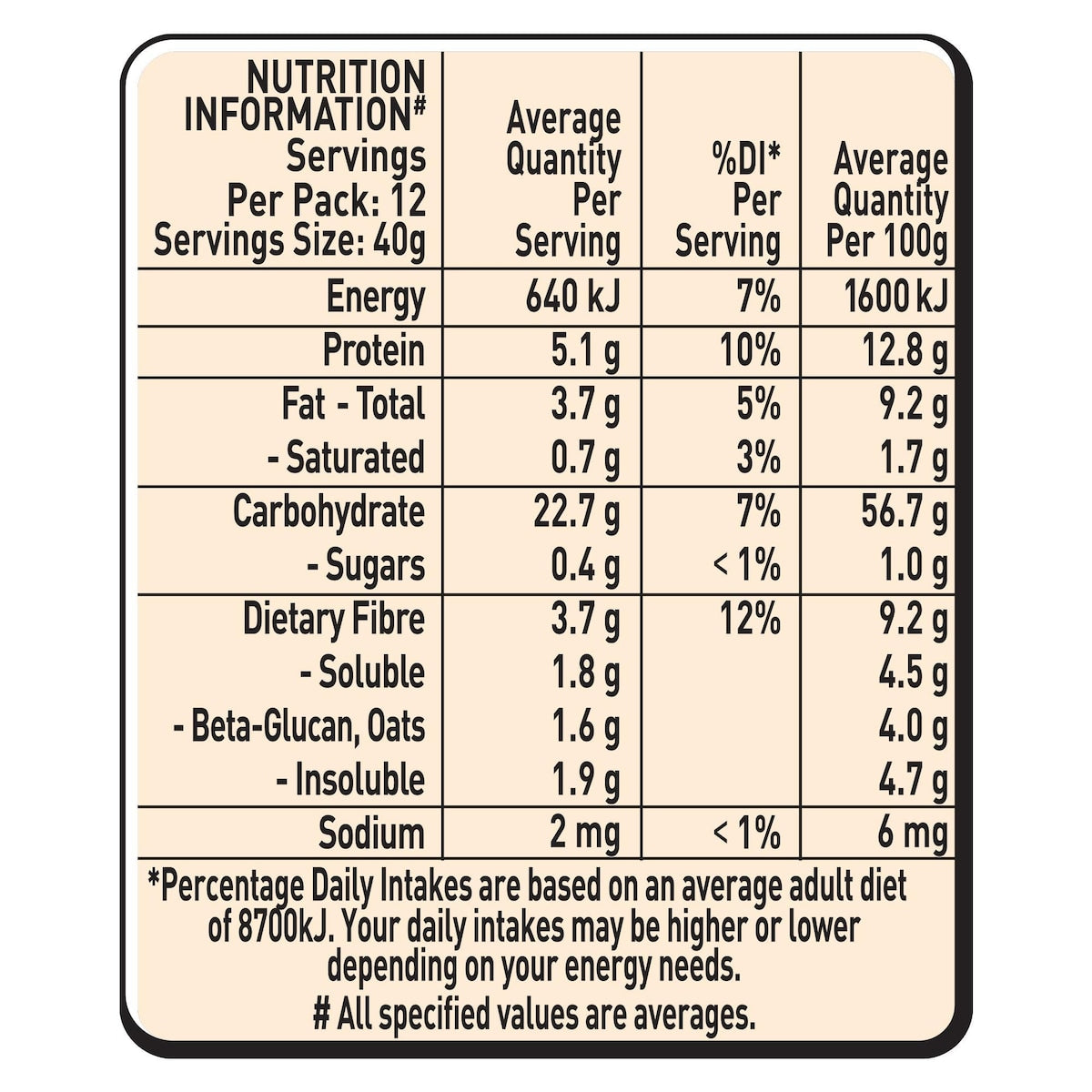 Uncle Tobys Rolled Oats Quick Porridge 500g