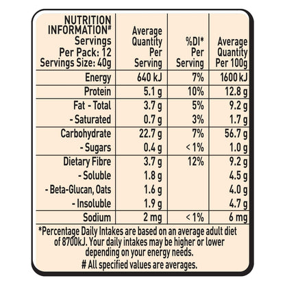Uncle Tobys Rolled Oats Quick Porridge 500g