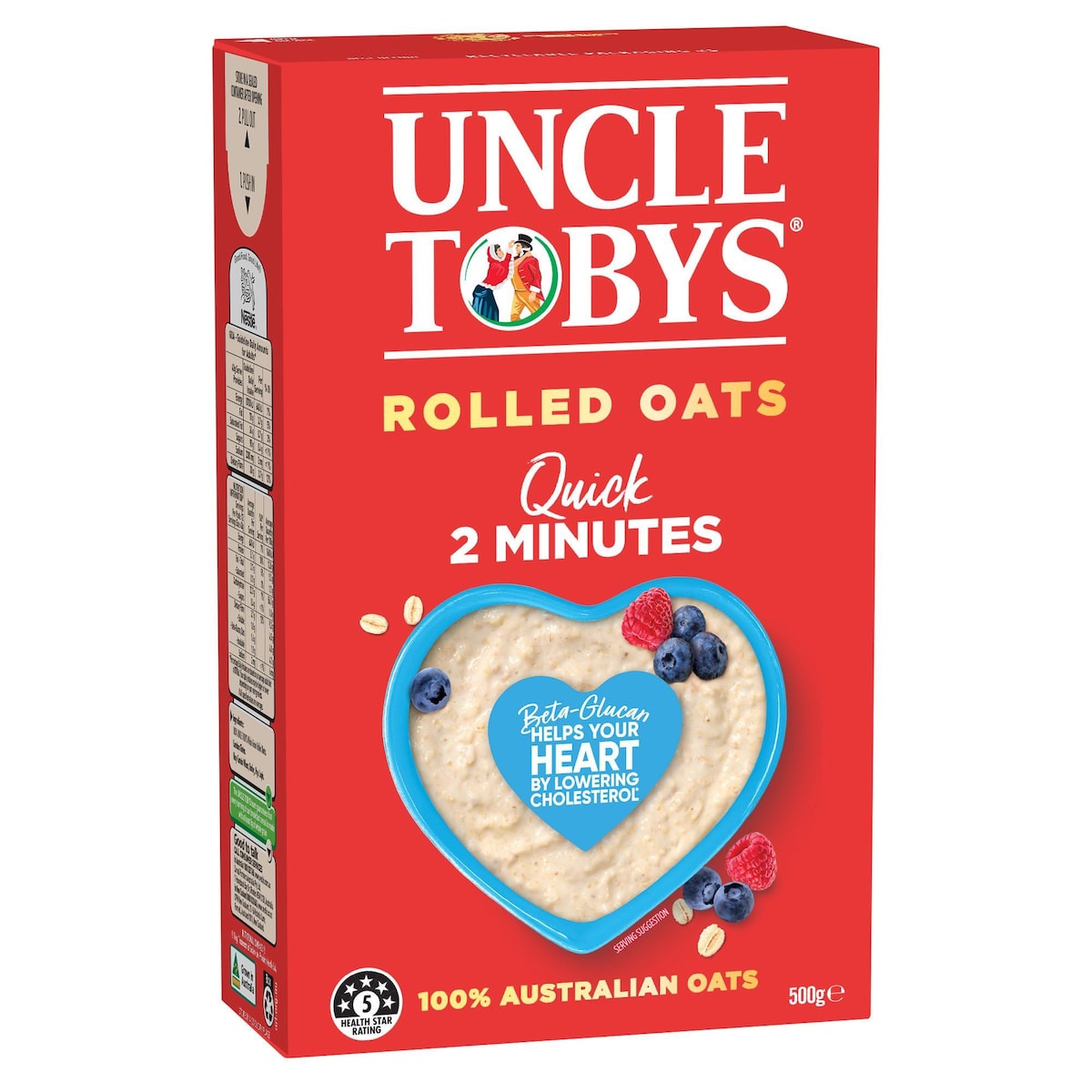 Uncle Tobys Rolled Oats Quick Porridge 500g