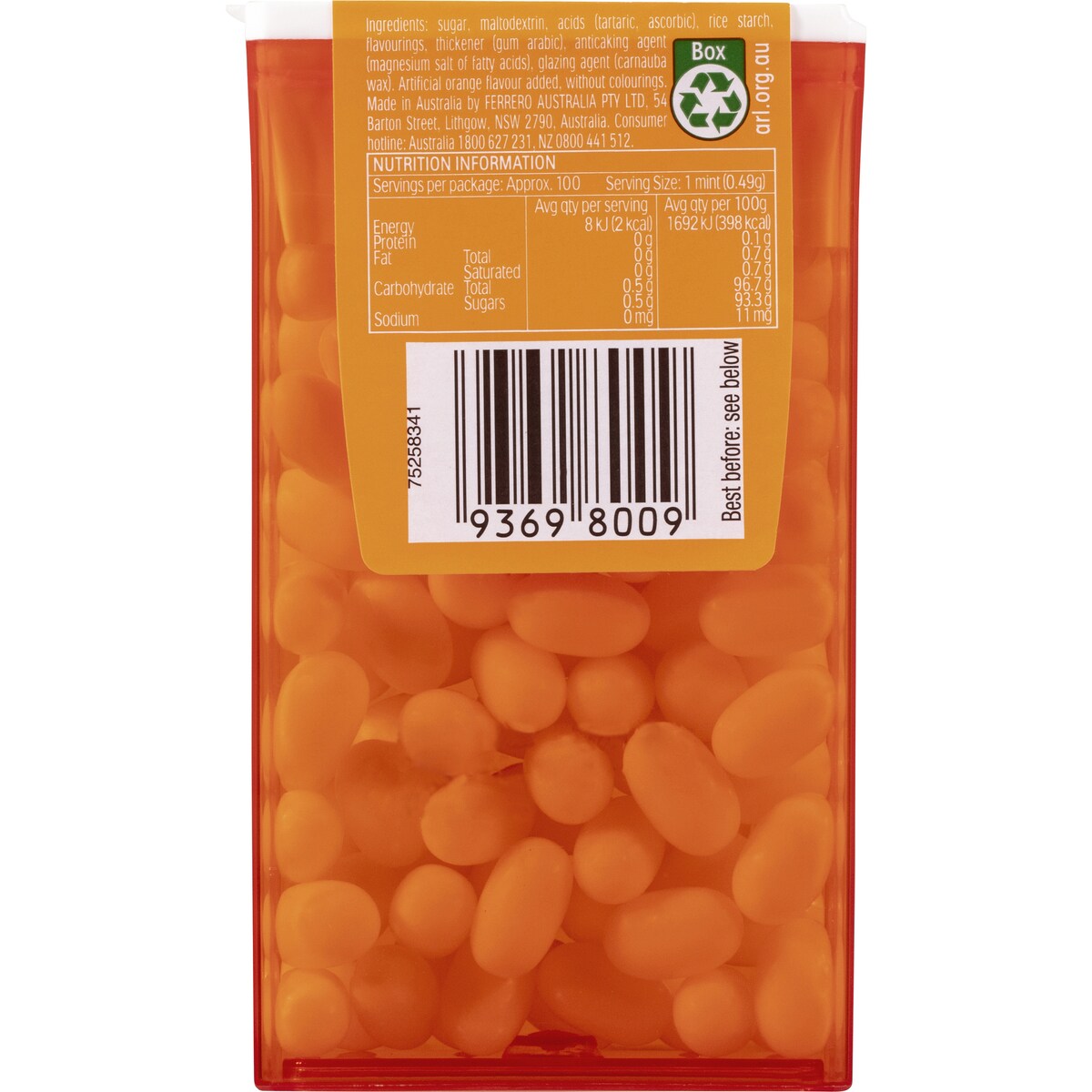 Tic Tac Orange 49g