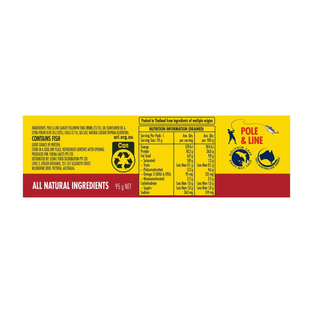 Sirena Limited Edition Triple Chilli Tuna - 95g