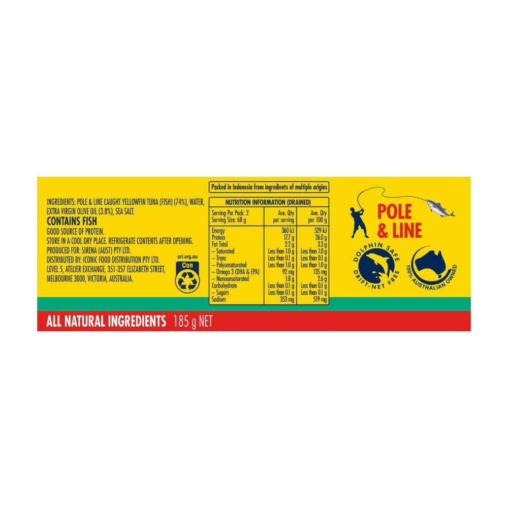 Sirena Tuna Lite Oil Italian Style - 185g