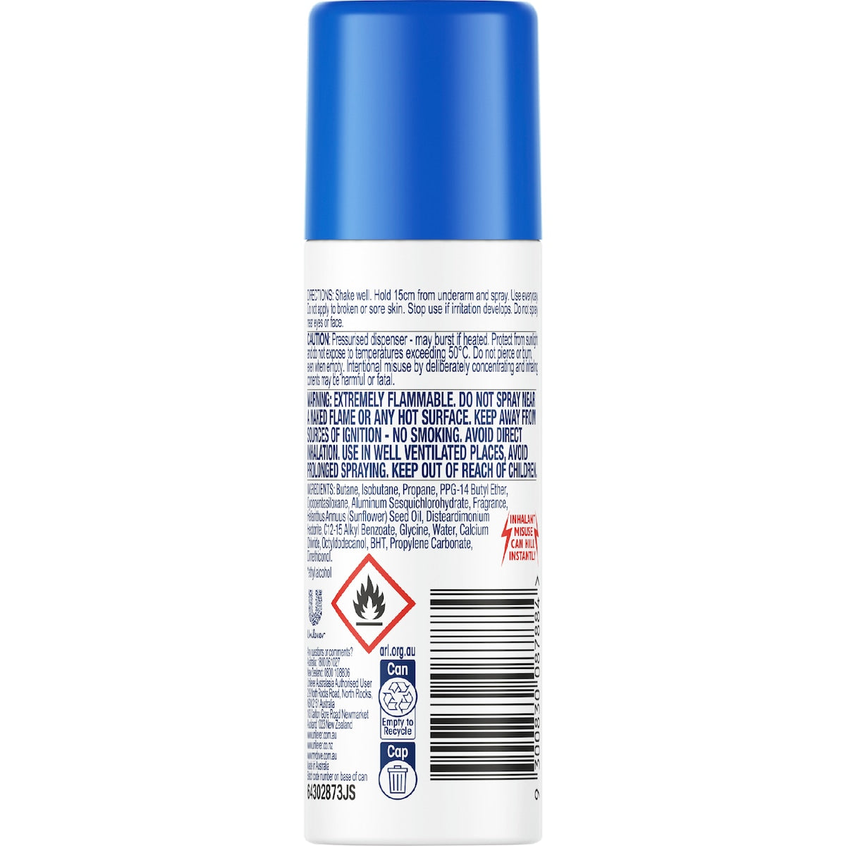 Dove Women Advanced 72hr Deodorant Aerosol Original 50ml