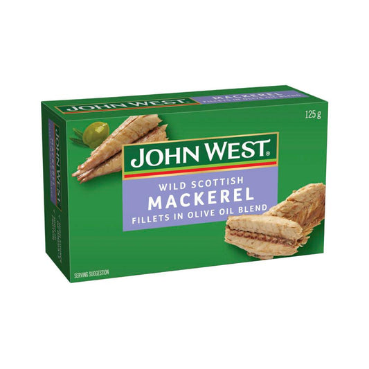 John West Wild Scottish Mackerel Fillets In Olive Oil Blend - 125g