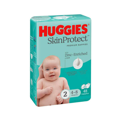 Huggies Skin Protect Newborn Nappies Size 2 - 48 Pack