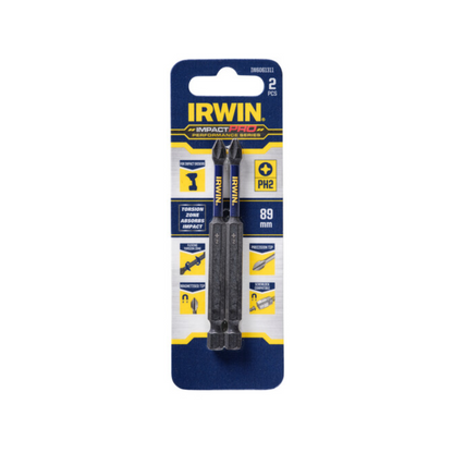 Irwin Impact Bits - 89mm SQ2 - 2 Pack