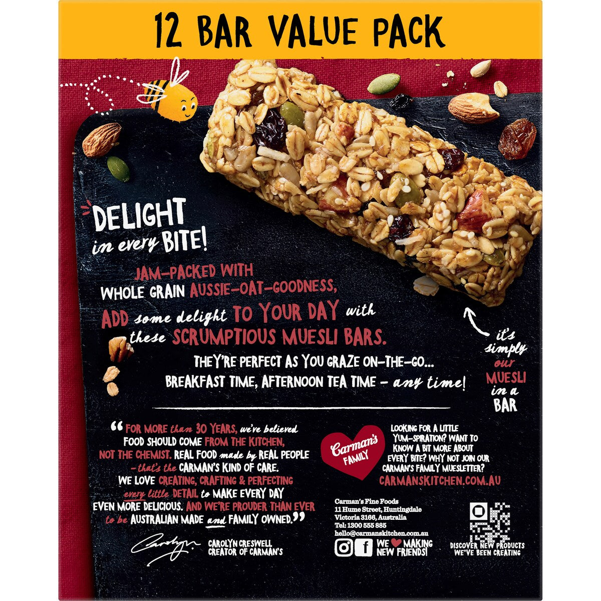 Carmans Muesli Bars Classic Fruit & Nut Value 12 pack