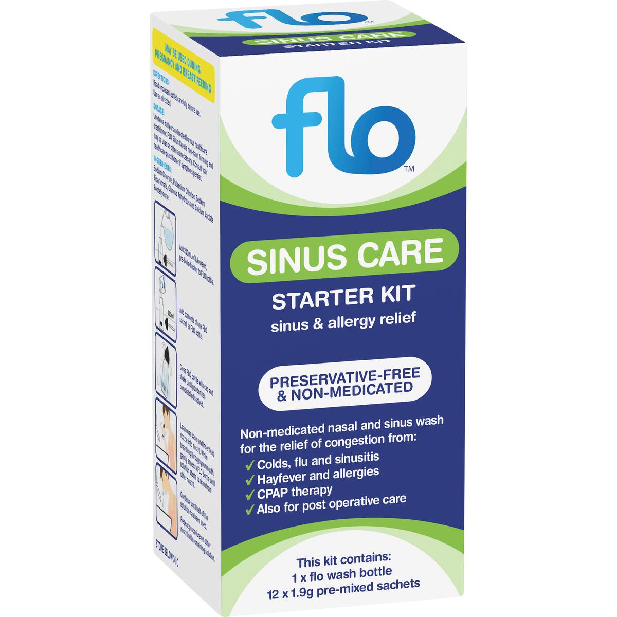 Flo Sinus Care Starter Kit With 12 Sachets & Bottle Each