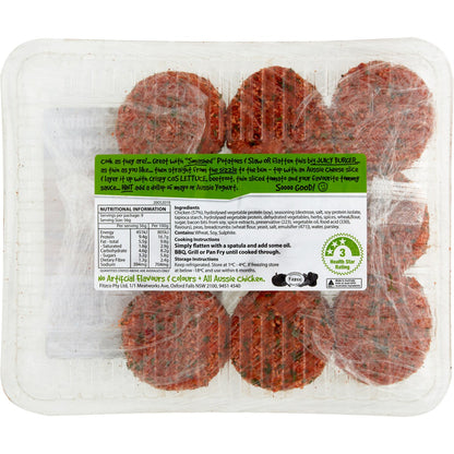 Fitzco Aussie Country Style Burgers Style Burger 9 Pack