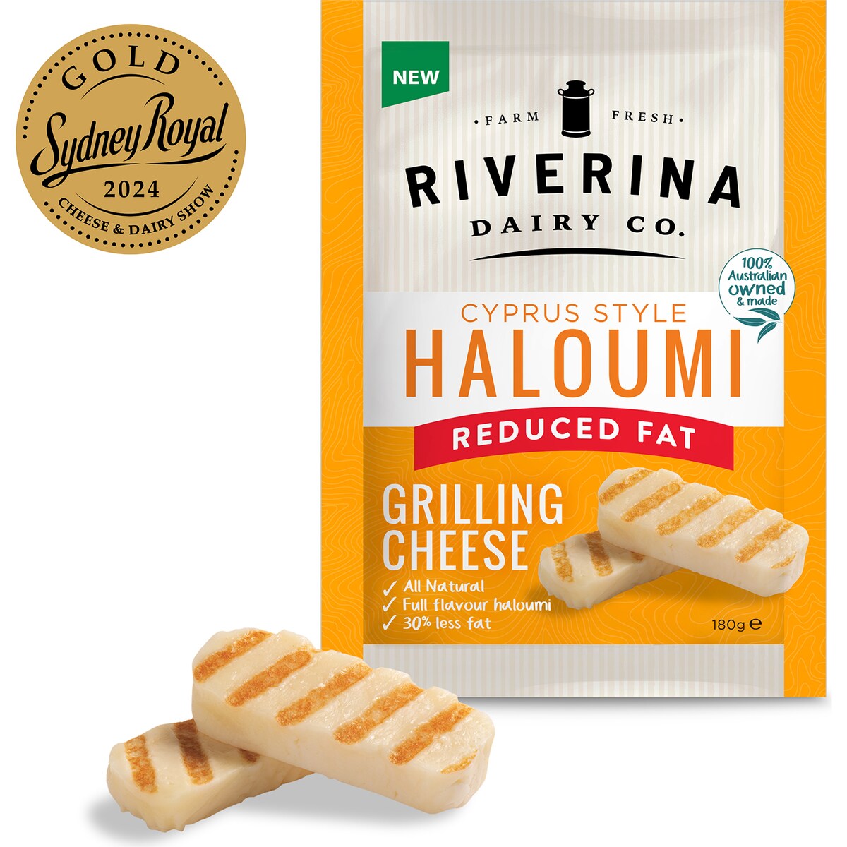 Riverina Greek Style Haloumi Reduced Fat 180g