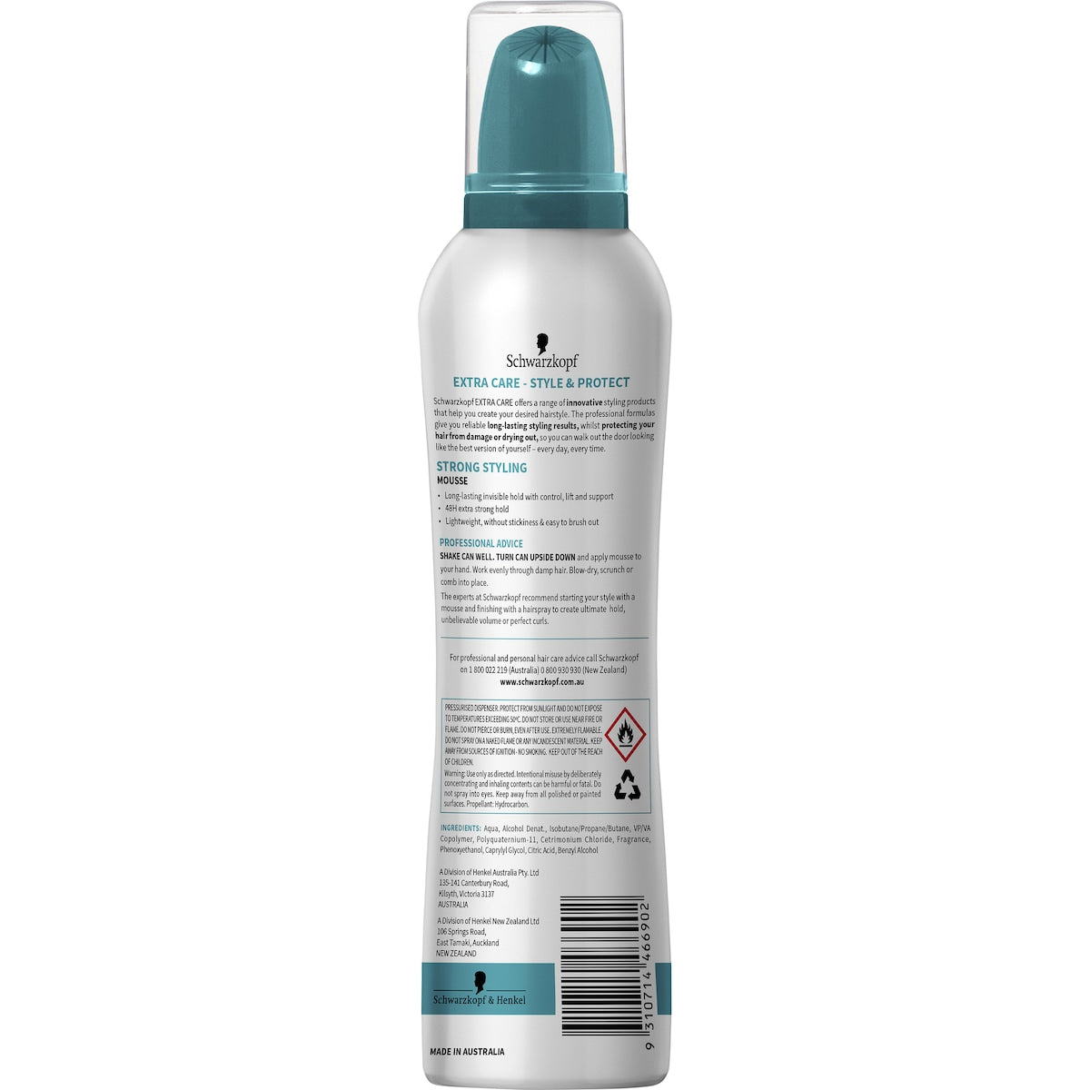Schwarzkopf Extra Care Hair Strong Styling Mousse 150g