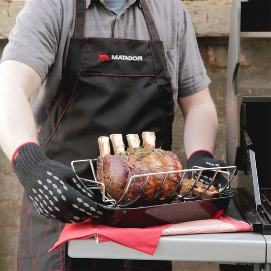 Matador Large BBQ Apron - Cotton - Black - Adjustable - Machine Washable