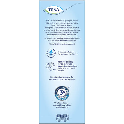 Tena Incontinence Liners Extra Long Length 24 Pack