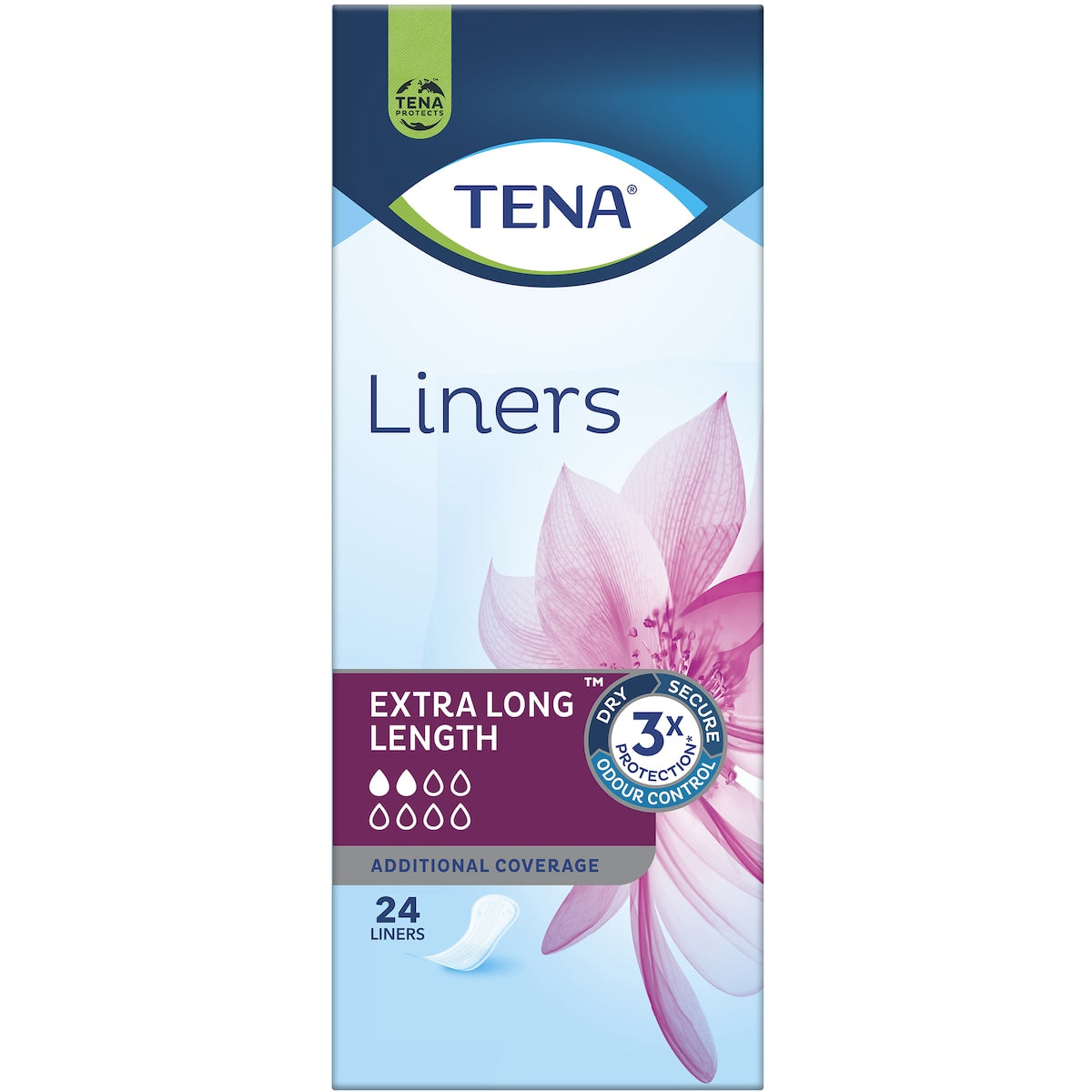 Tena Incontinence Liners Extra Long Length 24 Pack