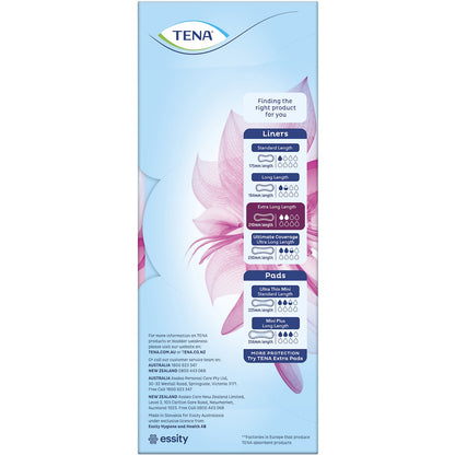 Tena Incontinence Liners Extra Long Length 24 Pack