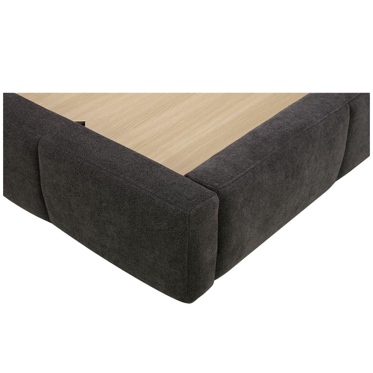 Aiden & Ivy Upholstered Queen Bed Elite Charcoal Fabric Heavy Duty