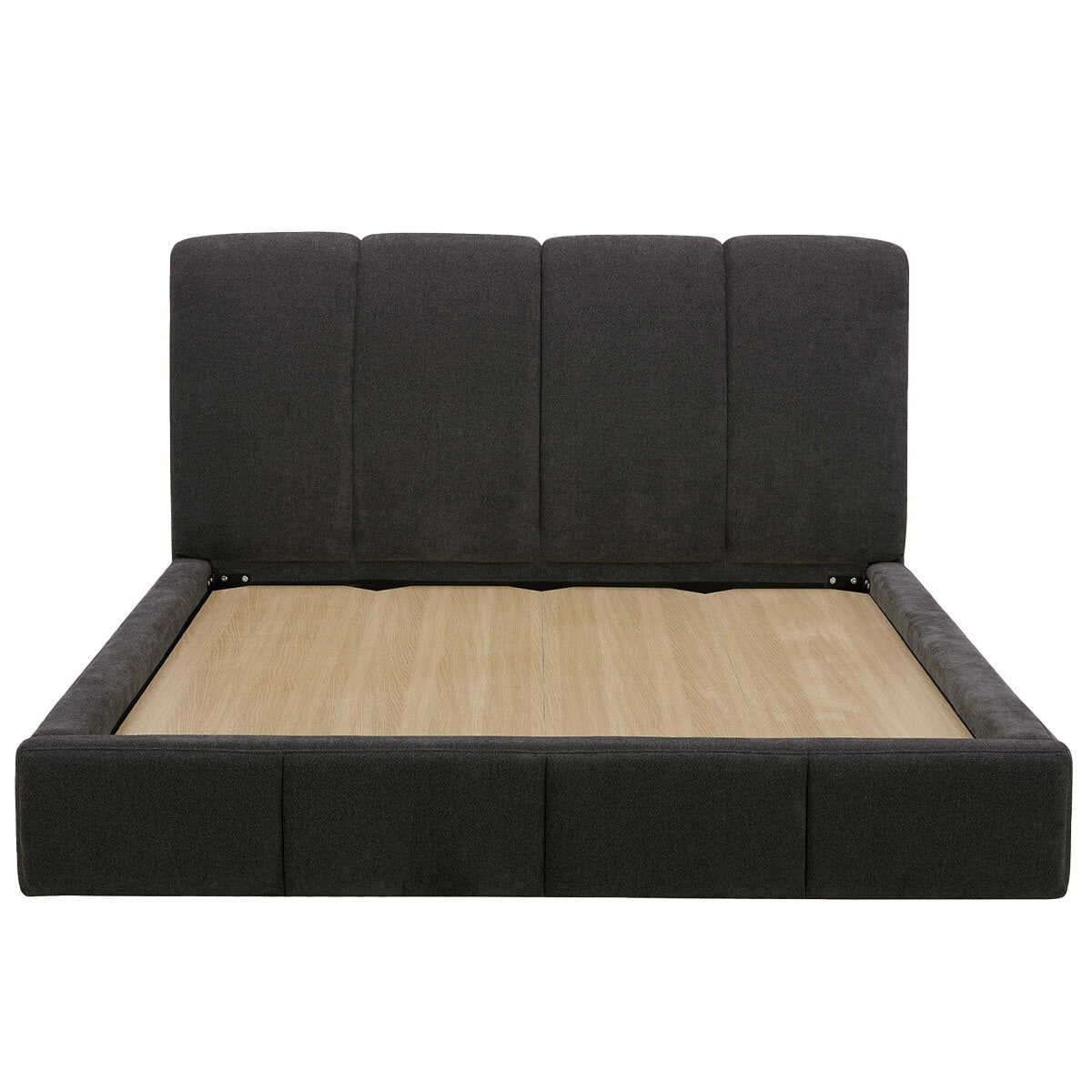 Aiden & Ivy Upholstered Queen Bed Elite Charcoal Fabric Heavy Duty