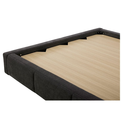 Aiden & Ivy Upholstered Queen Bed Elite Charcoal Fabric Heavy Duty
