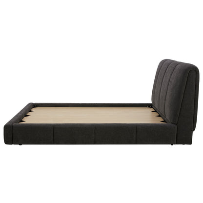 Aiden & Ivy Upholstered Queen Bed Elite Charcoal Fabric Heavy Duty