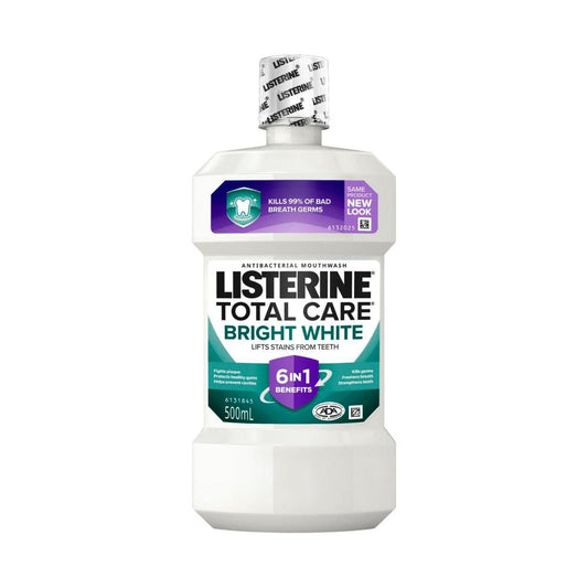 Listerine Bright White Multi Action Whitening Mouthwash Lemon Flavour & Salt - 500mL