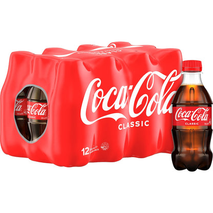 Coca-cola Classic Soft Drink Mini Bottles 300ml X 12 Pack