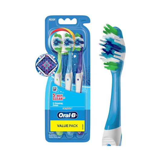 Oral B Complete 5 Way Clean Medium Toothbrush - 3 Pack