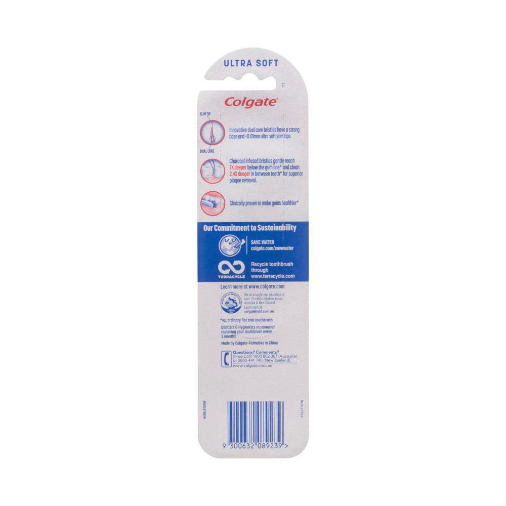 Colgate Slim Soft Advanced Charcoal Ultra Soft Toothbrush - 1 Pack