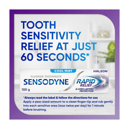 Sensodyne Rapid Relief Sensitive Toothpaste Cool Mint - 100g