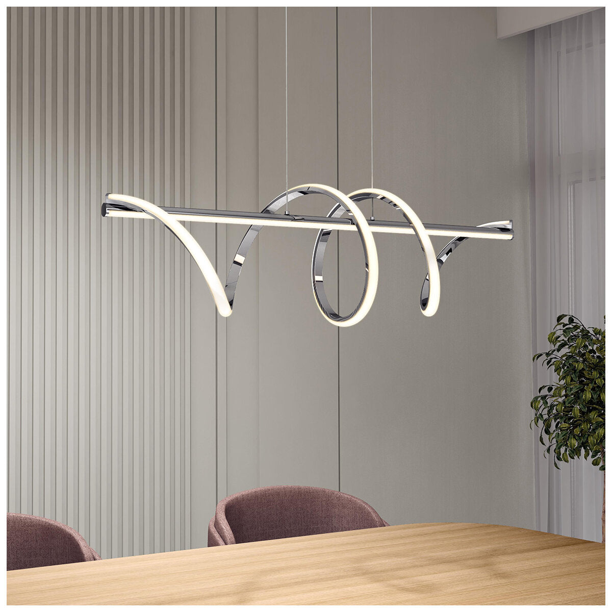 Artika Coda LED Pendant Chrome 5CCT Adjustable PDT-CDA5C-C6CH