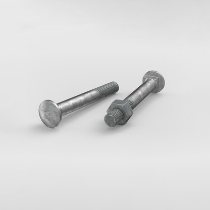 Zenith Cup Head Bolts & Nuts - 75mm - Hot Dip Galvanised - 25 Pack